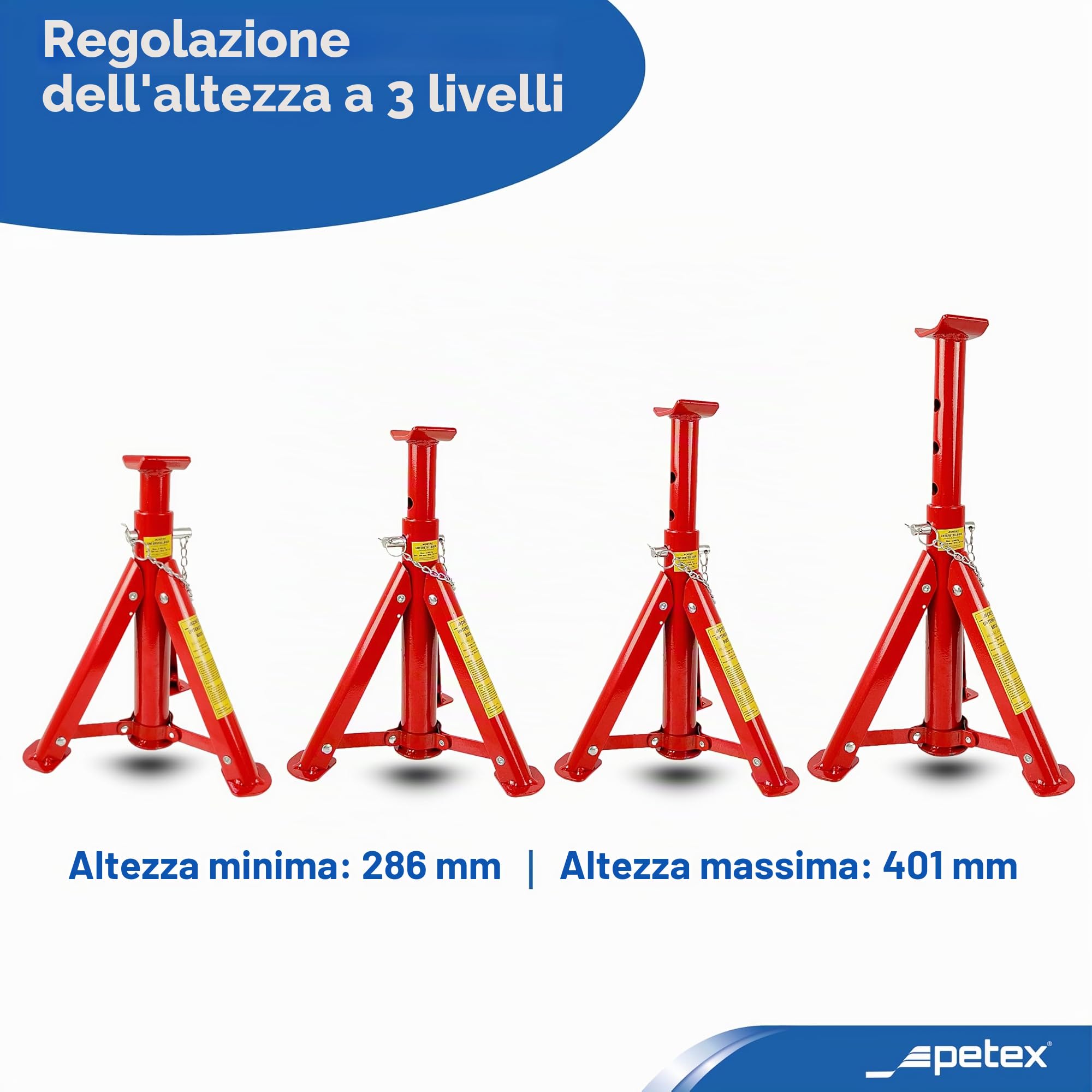 Petex 44753112 Colonnetta Cavalletto auto Cavalletto Cavalletti sollevamento auto