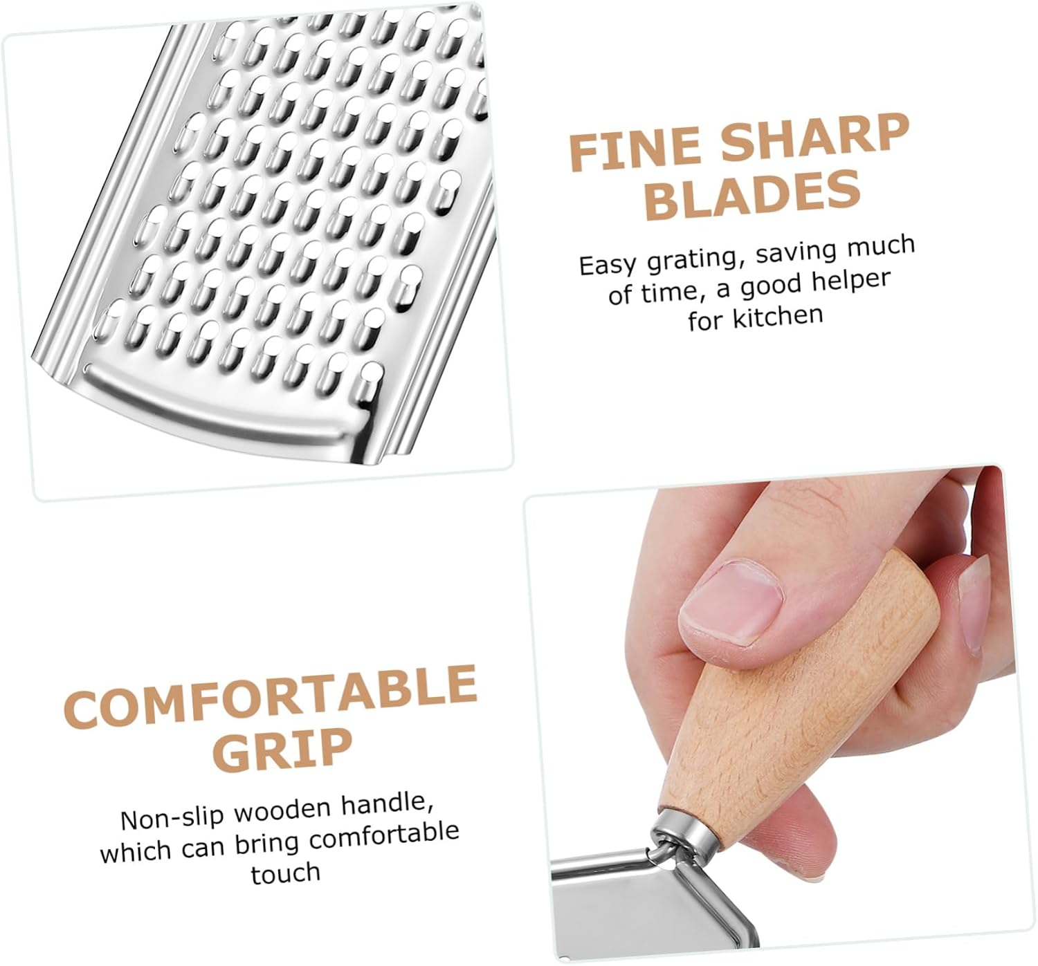 Stainless Steel Grater with Handle Multi Functional Kitchen Tool for Easy Grating of Cheese Vegetables and Fruits Grater for Home Restaurant
