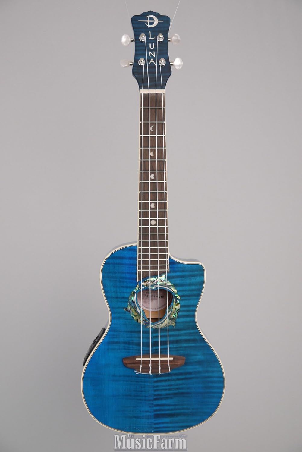 Luna Fauna Series Dolphin Quilted Maple Concert Ukulele