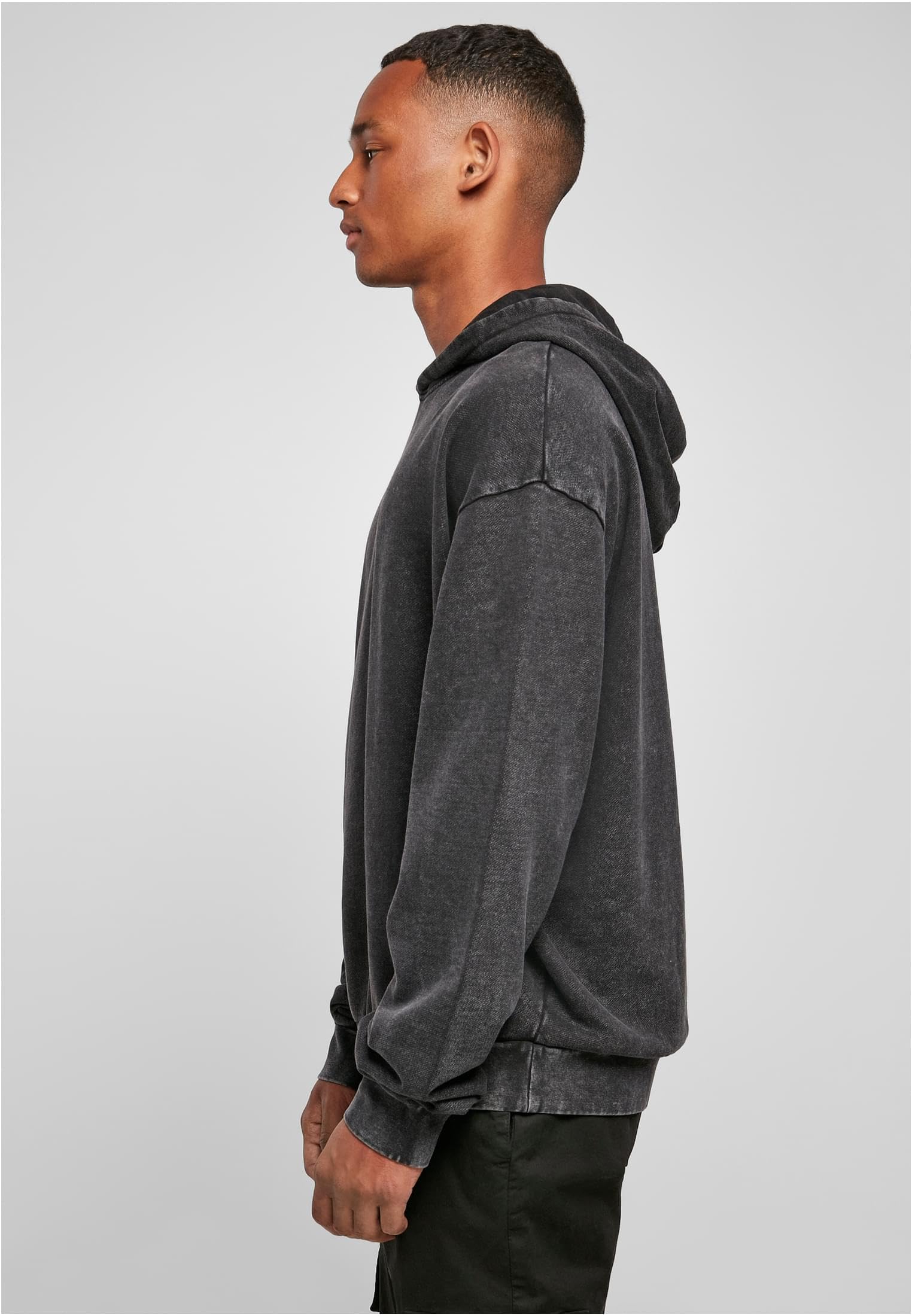 Build Your Brand Acid Washed Oversized Hoody Sudadera con Capucha para Hombre