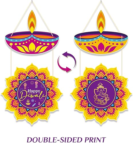 Miniatura 2 de Diwali Decoraciones para el hogar Happy Diwali Banner de doble capa decoración de puerta delantera Diwali decoración Diwali decoración Diwali