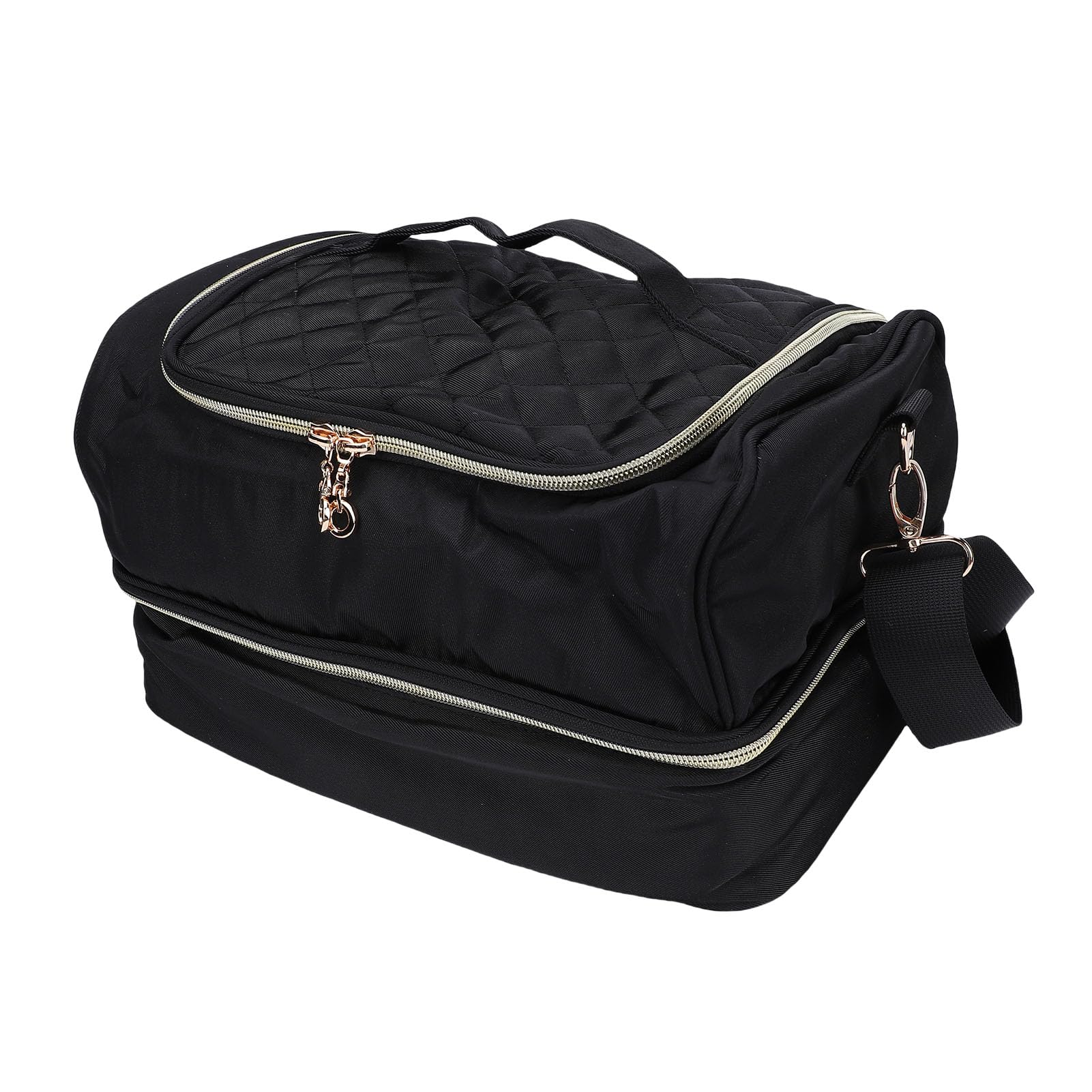 Borsa Organizer Professionale per Smalti, Custodia Portatile Viaggio per Manicure, Borsa con Tracolla Regolabile, Ideale per Artisti del Salone per Tecnici delle Unghie (BLACK)