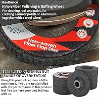 Vista 2 de Paquete de 10 discos de solapa de 600 granos para amoladora angular de 4 1/2 pulgadas, accesorio de amoladora angular, rueda de pulido de acero