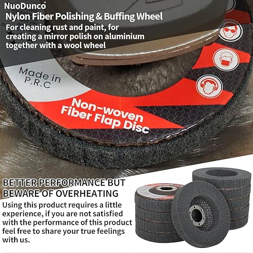 Miniatura 2 de Paquete de 10 discos de solapa de 600 granos para amoladora angular de 4 1/2 pulgadas, accesorio de amoladora angular, rueda de pulido de acero