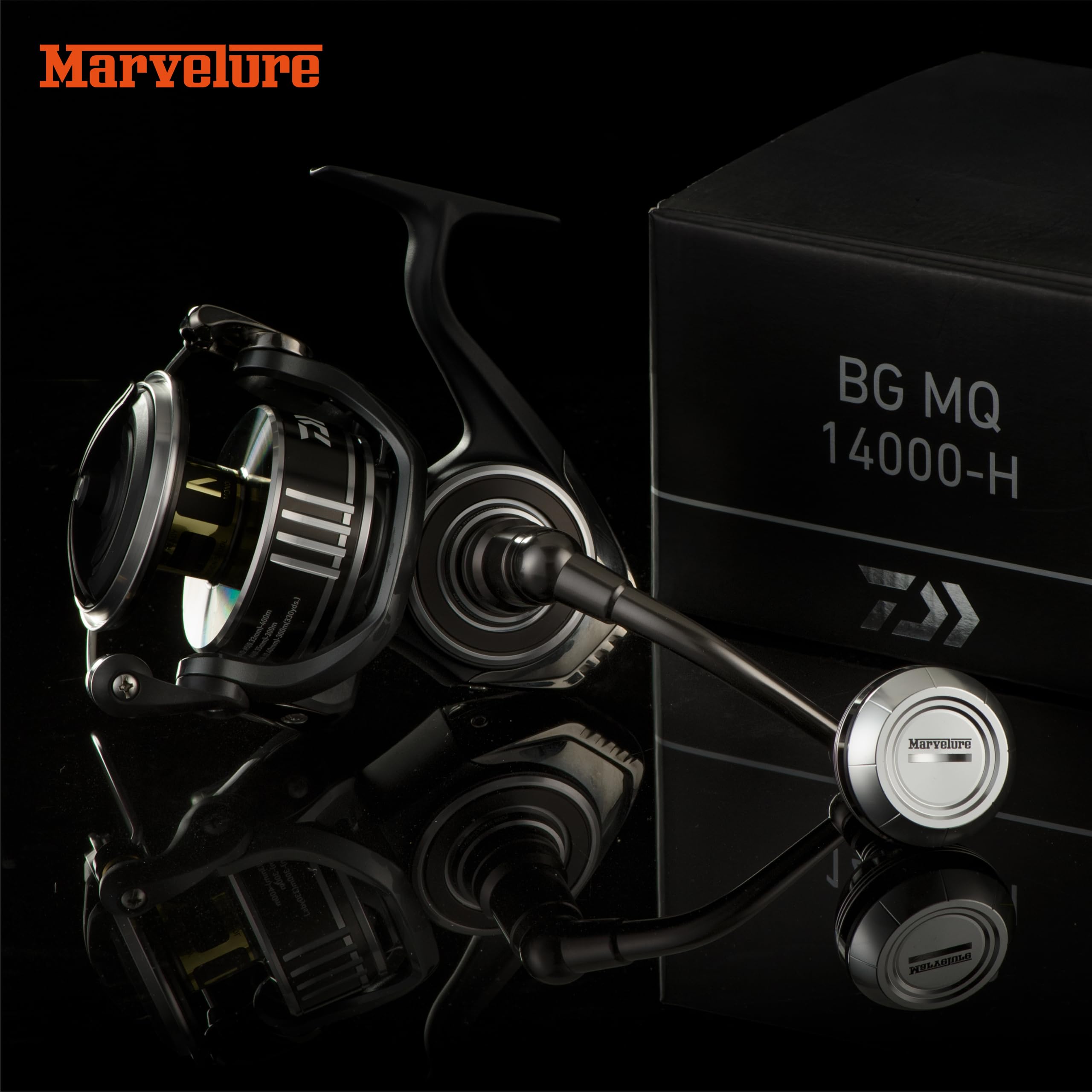 MARVELURE Power Knob 1.77-1.85 inches (45-47 mm) Compatible for Daiwa Type L Saltwater Spinning Reel Saltist, Saltiga, Catalina, BG, BG MQ (Black Silver, 45 mm)