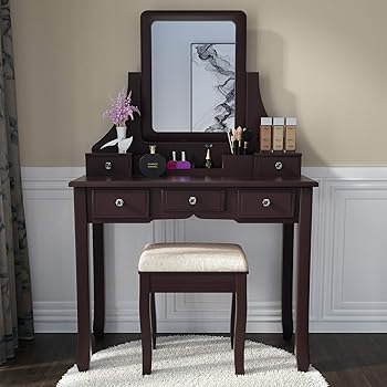 dark wood dressing table