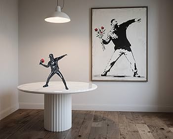 肉筆☆油絵☆F20号『逆立する体操選手』Banksy/模写 ウクライナの破壊された建物にバンクシー新作、がれきの中で体操