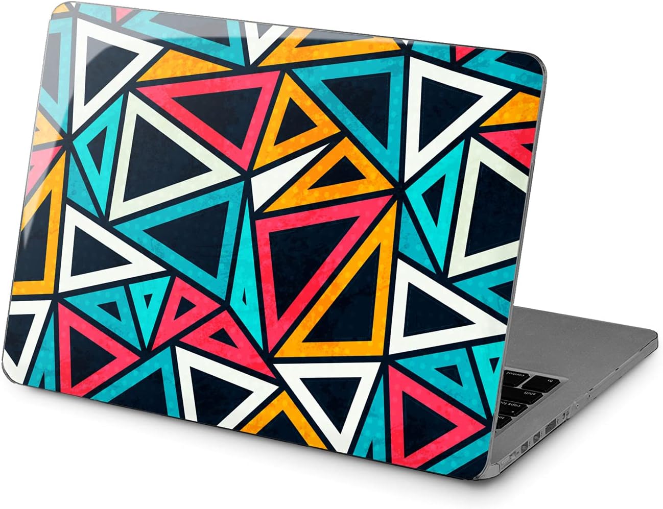 Hard Case Compatible for MacBook Pro 16 14 M3 M2 2023 M1 Pro 13 2022 Air 13 2021 Retina 2020 Mac 11 12 Protective Colored Art Print Triangles White Design Trendy Cover Geometric Laptop Blue