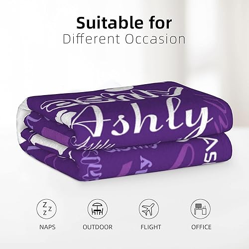 Miniatura 6 de Dr.TOUGH Manta personalizada con nombre para niños, mantas de bebé personalizadas para niños y niñas, manta con nombre para cumpleaños, Navidad