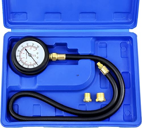 JIFETOR Kit de probador de presión de aceite, prueba de diagnóstico profesional del motor, herramienta de medidor de presión de 100 PSI con