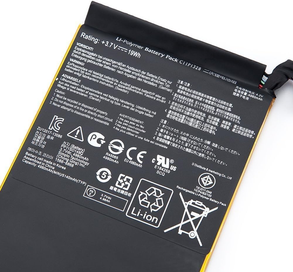 3.7V 19Wh C11P1328 Replacement Battery for ASUS Transformer PAD TF103C