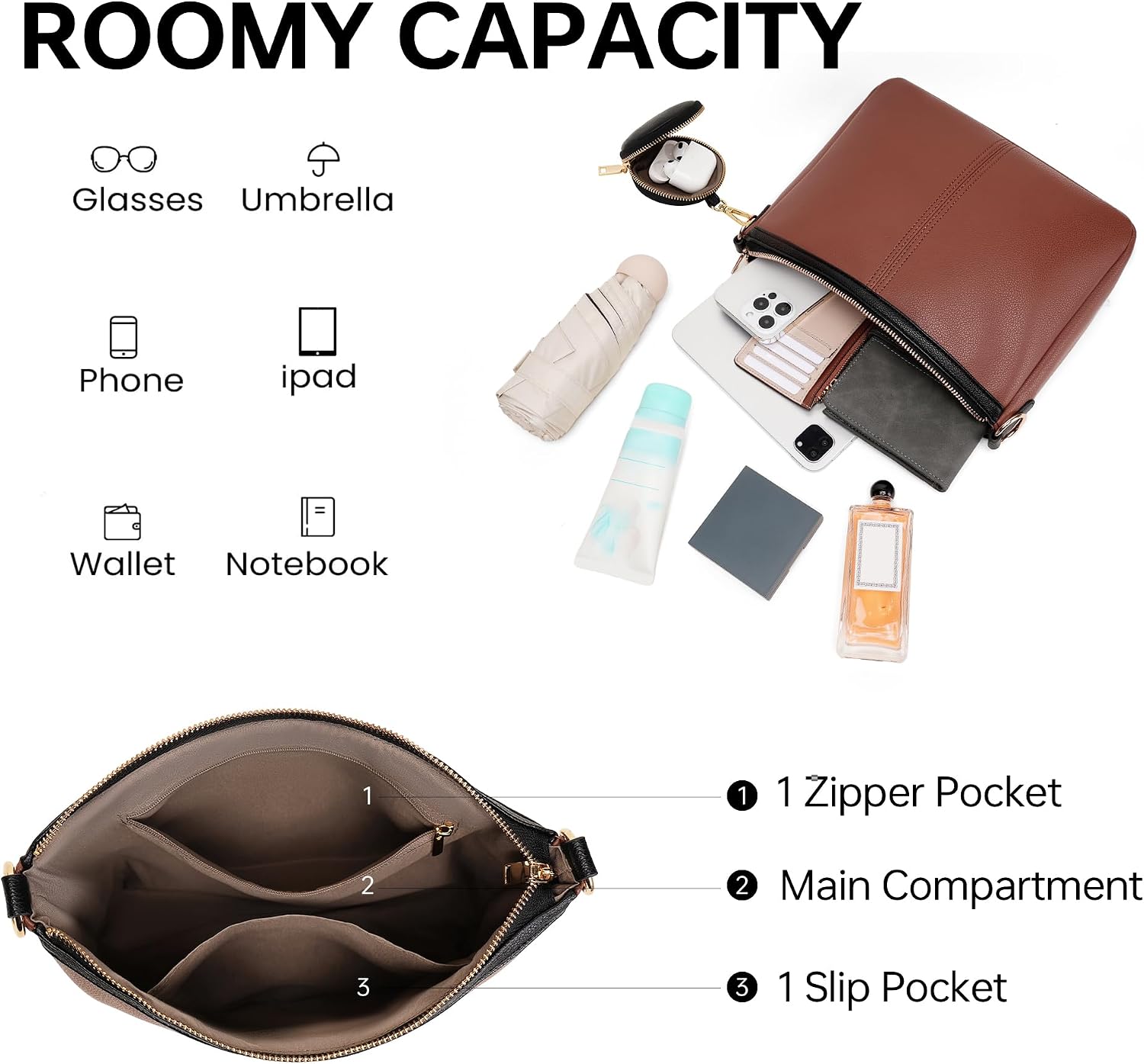 GEMIU PU Leather Purses for Women Crossbody Bags for Women with Additional Coin Purses