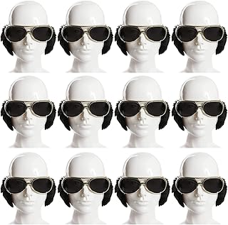 I LOVE FANCY DRESS Adults King of Rock and Roll Accessory Set - Elvis Glasses with Dark Lenses and Black Sideburns - 1960s Sunglasses and Side Burns Rock n Roll Blues Rock Star Elvis the King