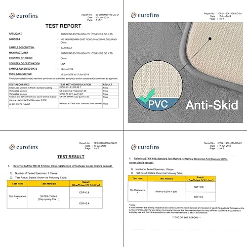 Vista 19 de Flamingo P Tapete de baño de espuma viscoelástica, extra largo, antideslizante, absorbente de agua, grueso, suave, lavable, 47 x 17 pulgadas