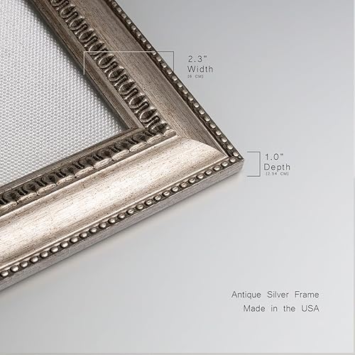 Miniatura 5 de LS005 - Arte de pared con bandera estadounidense con palabras de amor, pintura de arte moderno, decoración del hogar, lienzo enmarcado plateado,