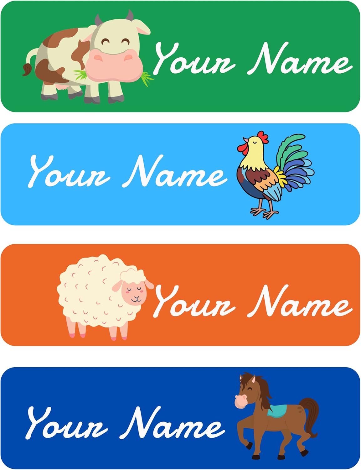 Custom Waterproof Dishwasher Safe Kid Name Labels for Daycare(128 Pack), Camp, School Supply, Baby Bottles, Lunch Boxes and Cups, Travel. Cute Personalized Design Name Stickers (Pattern 11)