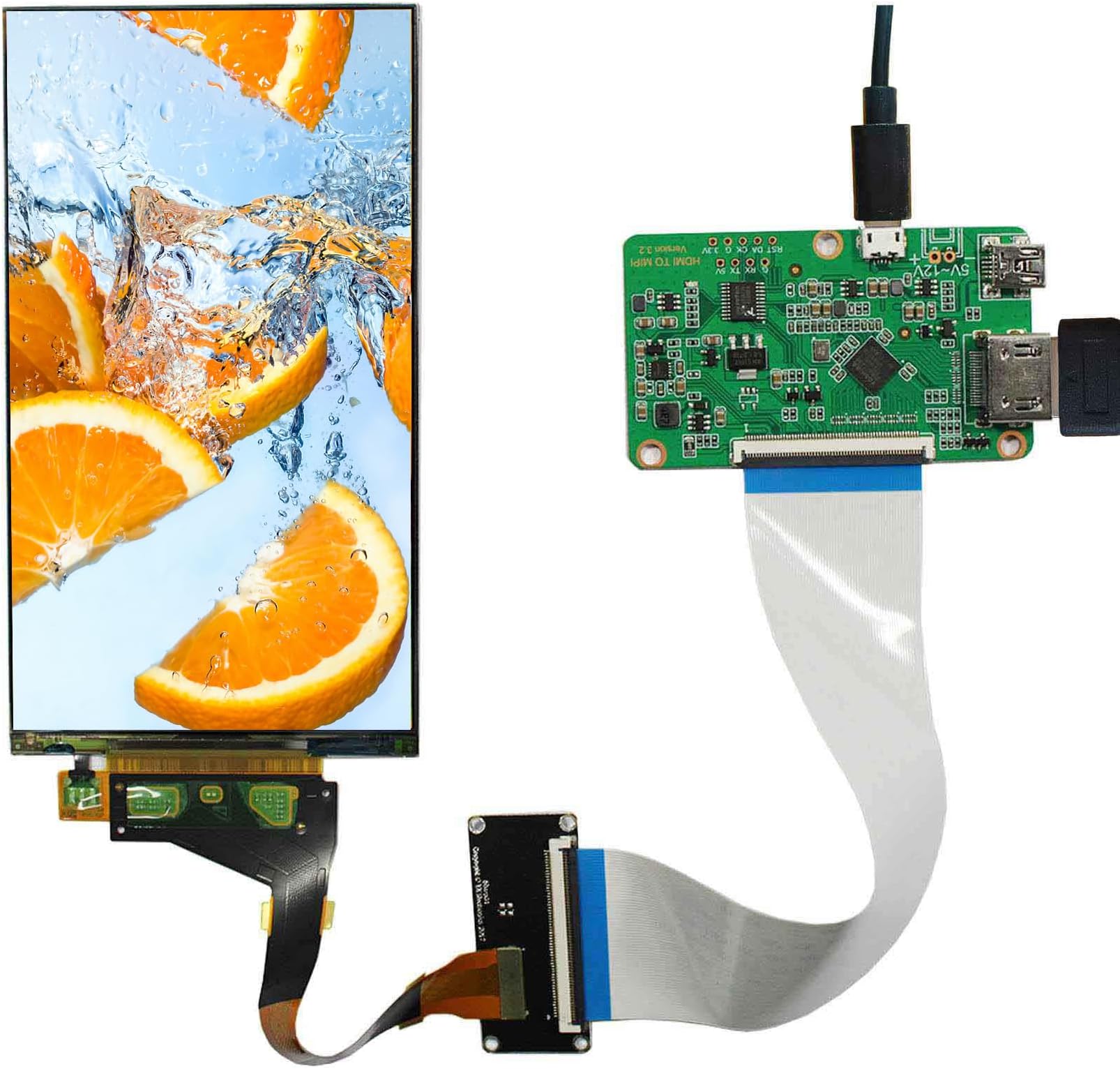 VSDISPLAY 5.5 Inch 1440x2560 LCD Screen 2K LS055R1SX04 with MIPI LCD Controller Board VS-CXMIPI-V1,Fit for AR/VR/HMD/3D Printing 5.5'' Replacement Display Panel