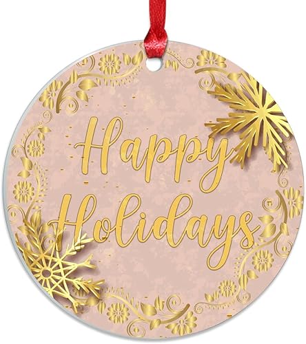 Miniatura 74 de Christmas Ornament Merry Christmas Y'all Christmas Tree Decorations Gold Snowflake Ball Wreath Novelty Acrylic Ornaments Xmas Gift Home Xmas Tree