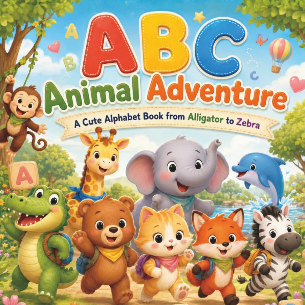 ABC Animal Adventure: A Cute Alphabet Book from Alligator to Zebra