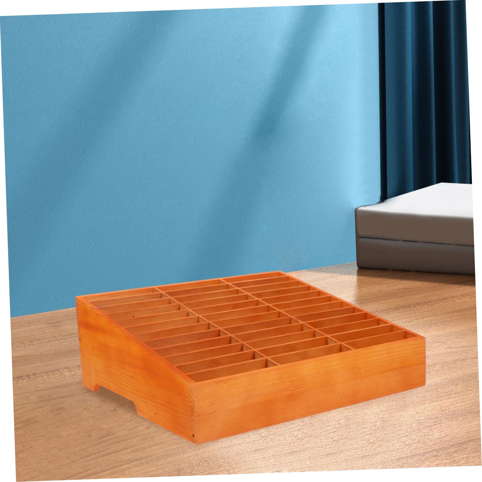 Scatola Porta Cellulari in Legno Scomparti Multipli da Scrivania | Organizer Desktop Multiuso per Ufficio, Struttura Robusta, Spazio per Cartelle e Forniture D’ufficio