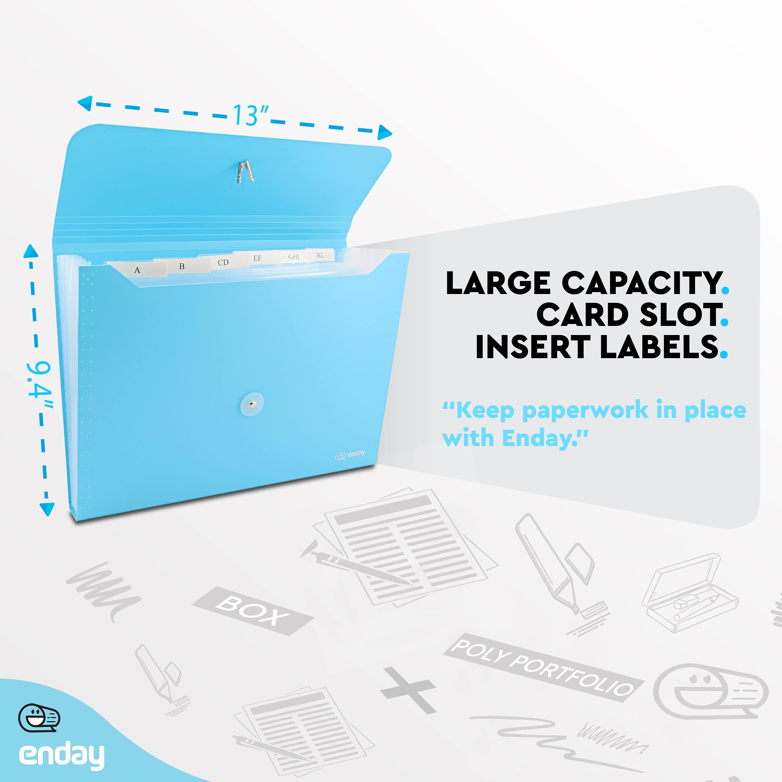 Snapklik.com : Accordian File Organizer, 7 Pocket Expanding File ...