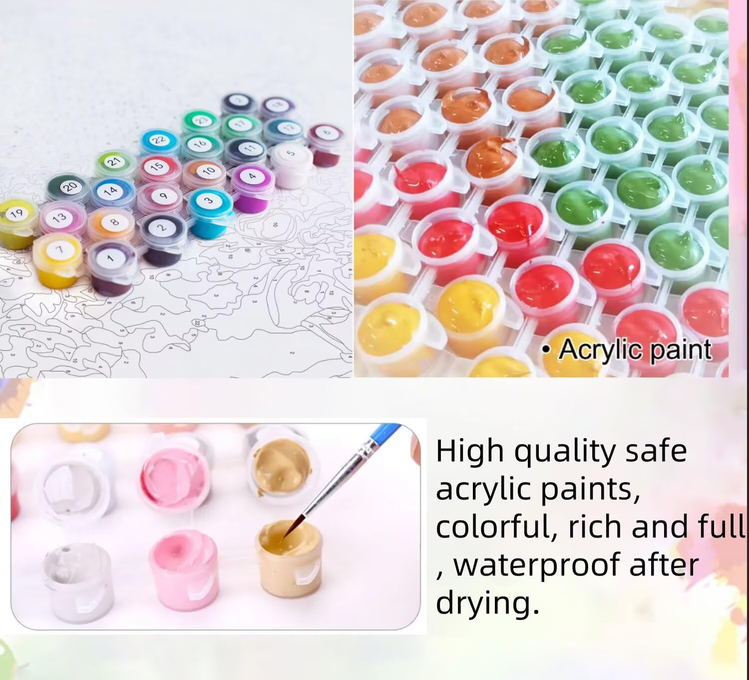 Peinture par Numero Adulte Dessin Animé Kit de Peinture à l'huile Sur Toile par Numéros pour Adulte Tournesol Grande taille XXL 60x120cm d'eau Peinte à la Main Painting by Numbers Débutant N5-142