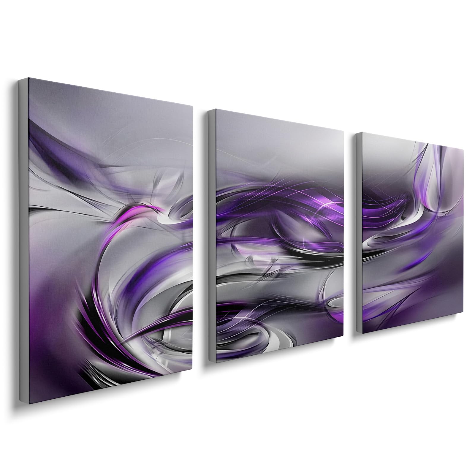prinfantasy Abstract Wall Art Purple Artwork, Canvas Modern Room Decor Pictures Prints Posters YH1009, H0109, 16 x 12 inch