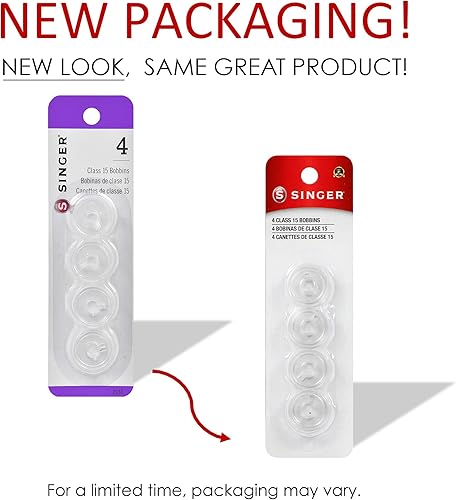 Miniatura 6 de Singer Bobbins Class 15 Transparente 4 unidades