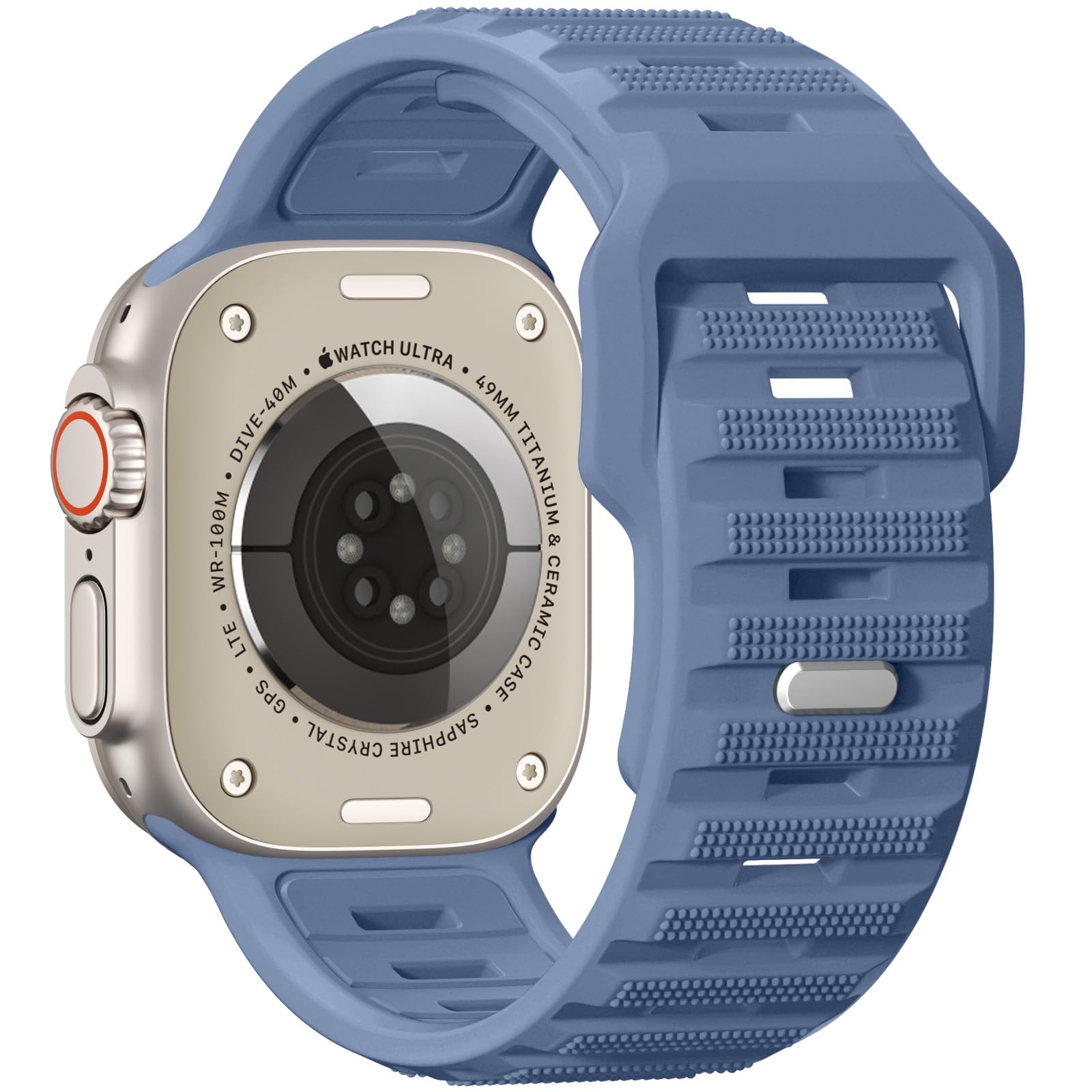 Sport Bands Compatible with Apple Watch Ultra 3/Ultra/Ultra 2 Band, Apple Watch Bands for Men 49mm 46mm 45mm 44mm 42mm, Silicone Loop Wide Waterproof