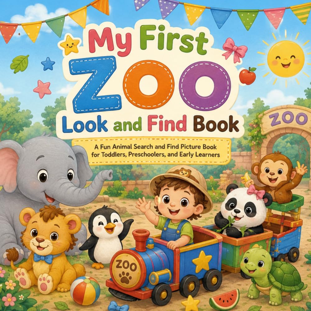 My First Zoo Look and Find Book: A Fun Animal Search and Find Picture Book for Toddlers, Preschoolers, and Early Learners