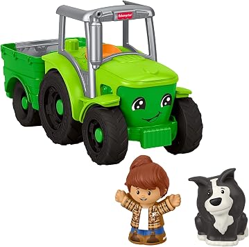Fisher-Price Tracteur Musical et Figurines Fermier et Chien Little People
