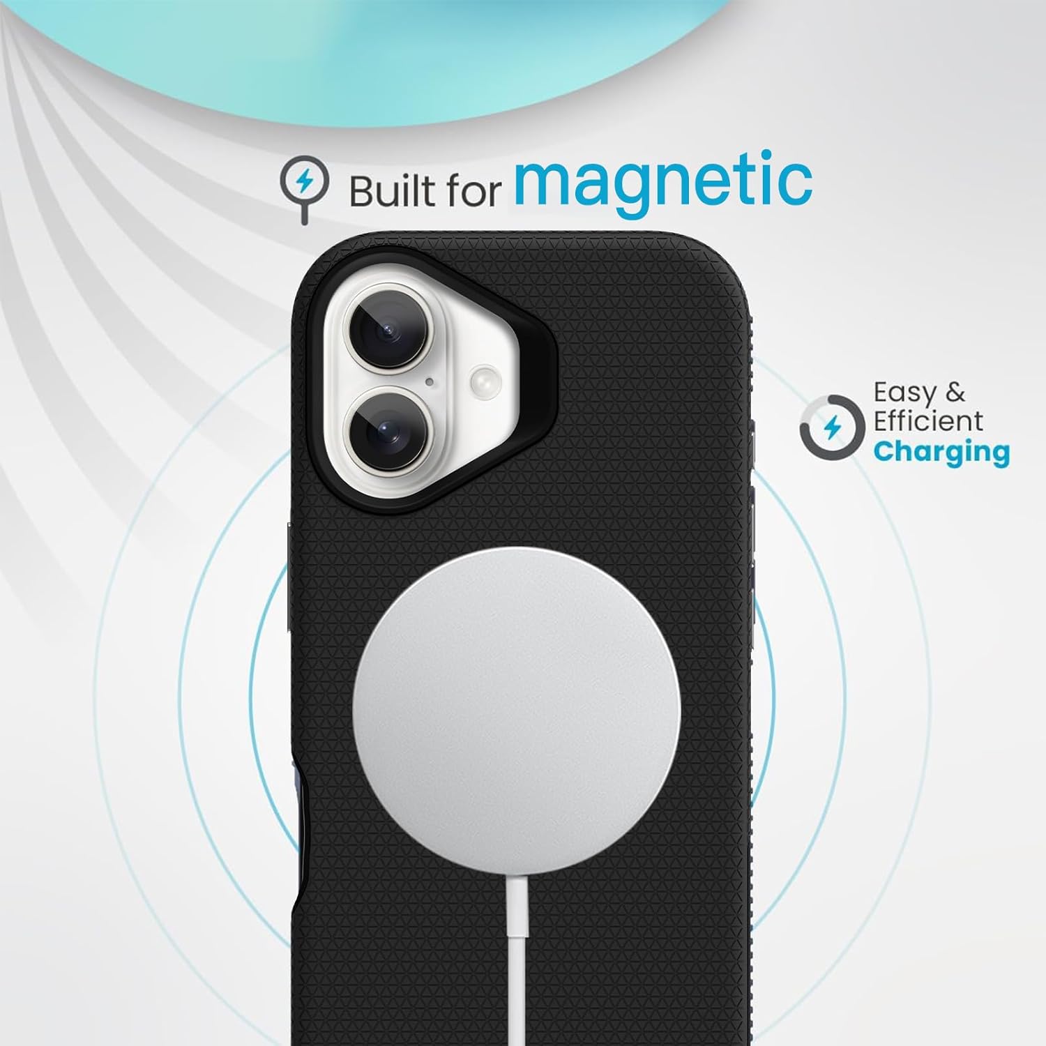 Phone Case Compatible with iPhone 17, Compatible with MagSafele, Has Undergone High-Drop Test, Arovides Anti-Drop and Anti-Collision Protection. Black
