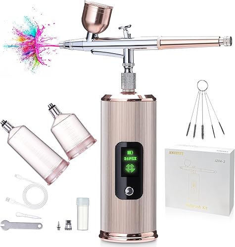 ANUINIT Kit de aerógrafo oro rosa oscuro