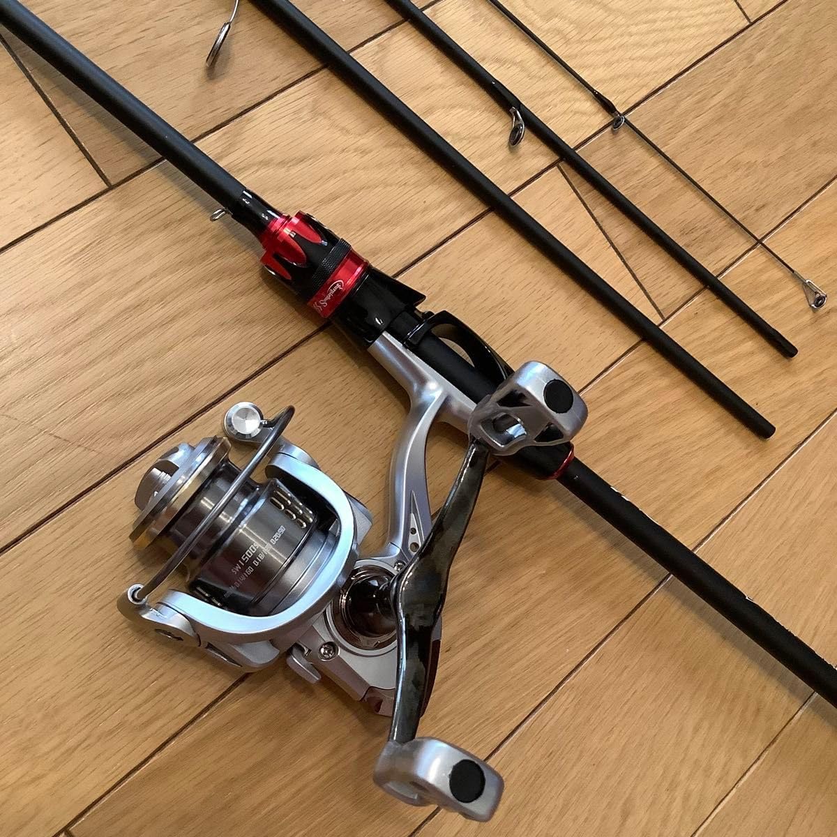 2.1m 4ピ ース スピニングロッド&ダブルハンドルスピニングリール 