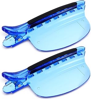 2 PCS Sectioning Clips Multi-Functional Hair Partition Clip Heat Speed Separator Hair Clip Extension Separator Tools Hairs Extensions Kit Heat Insulation for Highlighting Dyeing Home Salon