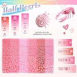 Morcheiong 10000 Pcs Flatback Pearl 3-8mm Half Pearl Bead for DIY Decoration of Nail Art Makeup Wedding Dresses Graduation Caps BagS DIY Making (Pink)