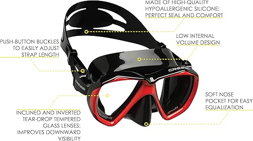 Miniatura 2 de Cressi Adult Snorkeling Kit Mask + Snorkel, Dual Lens Mask Made of Soft Silicone Perfect Seal Ranger & Tao
