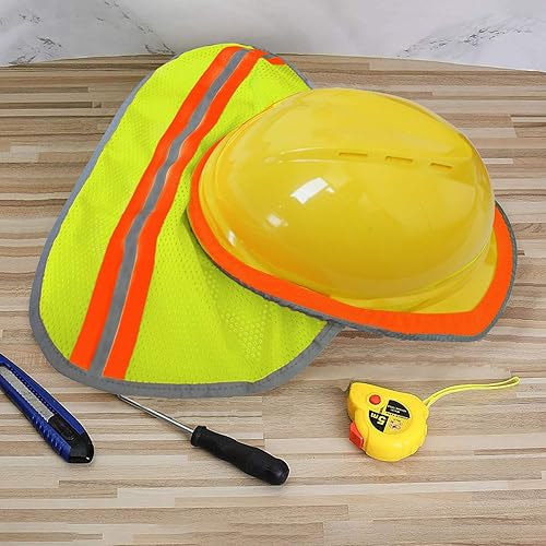 Miniatura 8 de Evridwear Protector solar de cuello de alta visibilidad con rayas reflectantes, sombra de seguridad con banda elástica de malla transpirable para