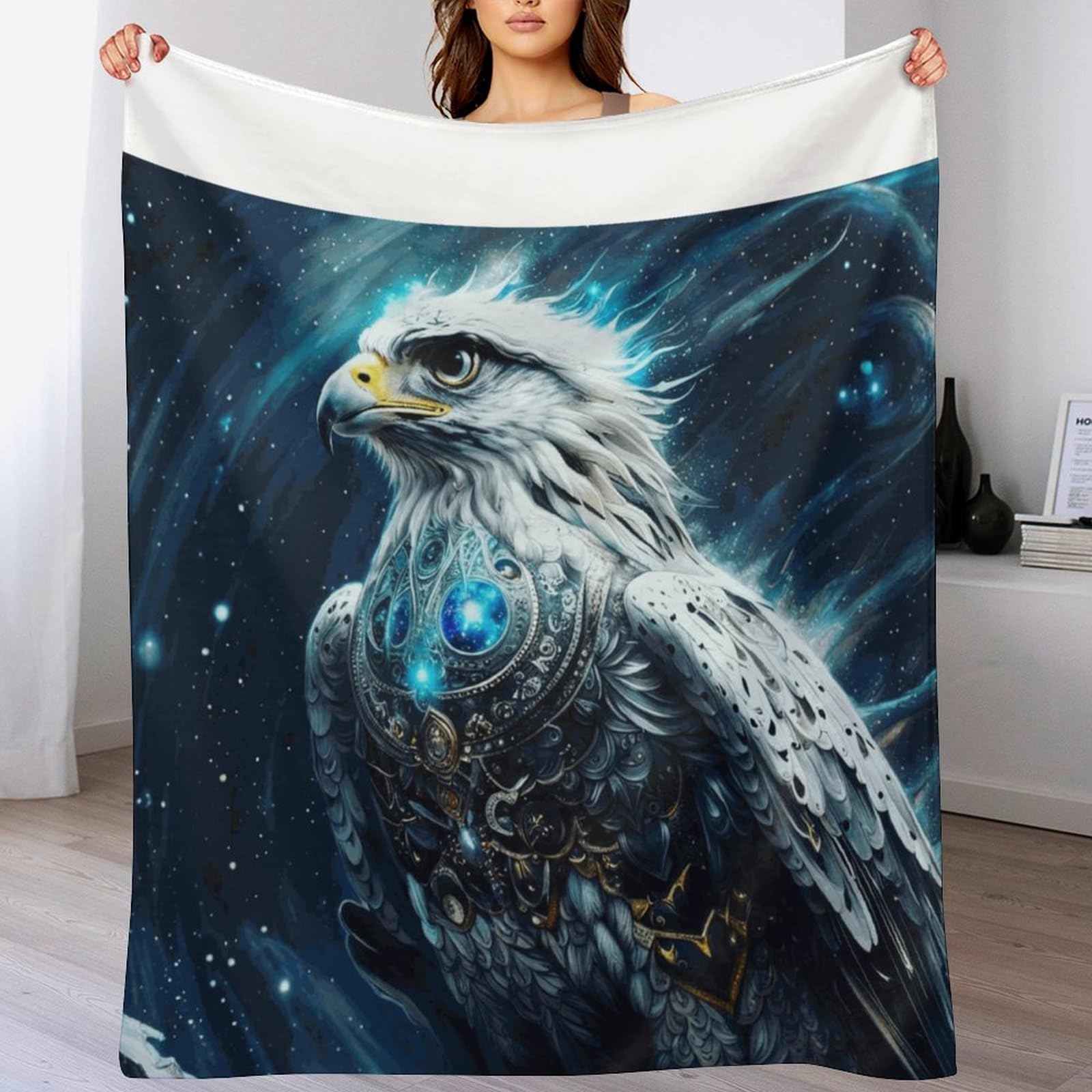 Adler 3D-Digitaldruck Kuscheldecke 100% Flannel 150×200cm