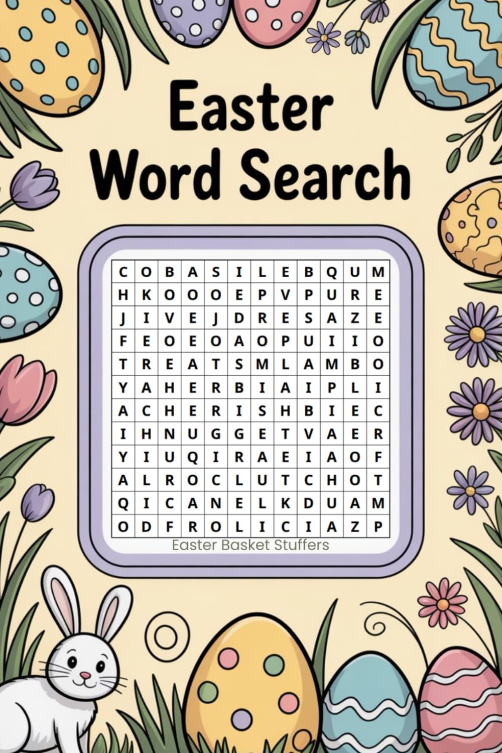 Easter Basket Stuffers: Word Search: 100 Large Print Easter Puzzles with Solutions for Teens and Adults