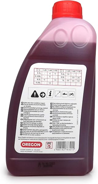 Oregon Olio Motore 2 Tempi, Lubrificante Minerale Automiscelante Semisintetico a Combustione Pulita e Basso Contenuto di Ceneri, Protegge il Motore e Massimizza le Prestazioni, 2 T, 1 Litro (O10-6366) - 3