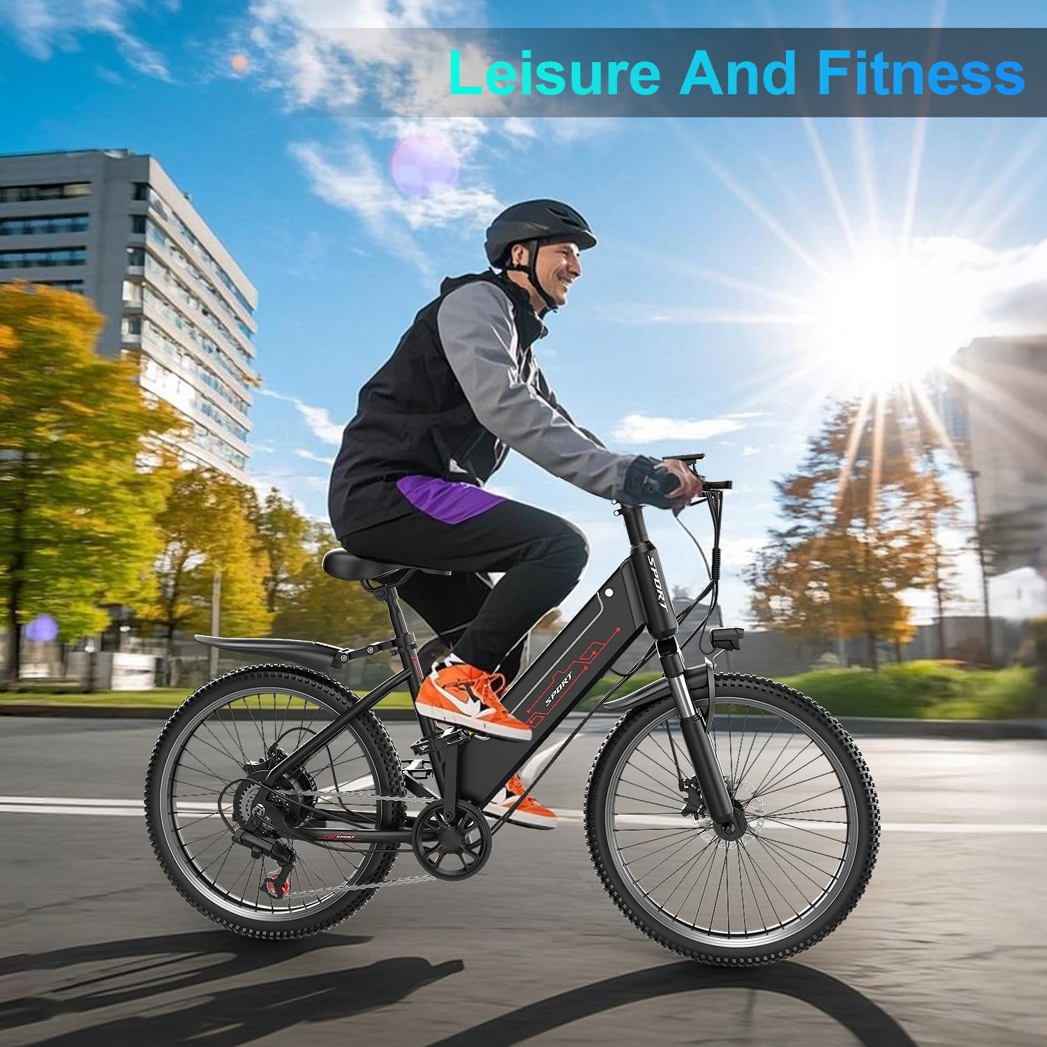 Electric Bike for Adults, 1000W Peak Motor, up to 45+Miles, 25mph Max Speed Electric Mountain Bike, 480WH Removable Battery Ebike, 26'' Tires, 7-Speed and Front Suspension