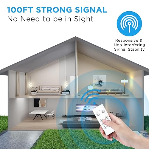 Miniatura 5 de G-Homa Toma de corriente de control remoto, enchufe inalámbrico para electrodomésticos, luces de Navidad, rango de 100 pies, programable, 1875 W15