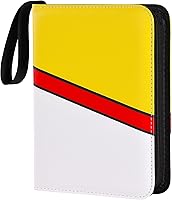 Vista 10 de Carpeta para tarjetas coleccionables de 4 bolsillos con cremallera y correa de mano, capacidad para hasta 400 tarjetas, carpeta TCG de piel