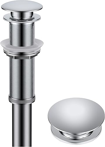 Miniatura 26 de KRAUS Desagüe emergente para lavabo de baño con rosca extendida para encimeras más gruesas y fregaderos de vidrio en acero inoxidable sin manchas