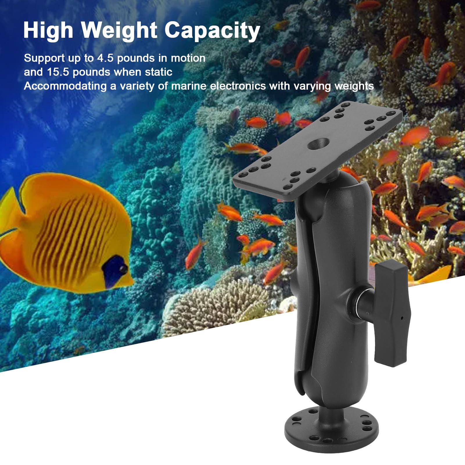 Supporto per ecoscandaglio a Braccio Corto in Lega di Alluminio Supporto elettronico Marino Supporto per Tablet per ecoscandaglio per Helix 7 5 di Si GPS Sonar XD Appassionati di