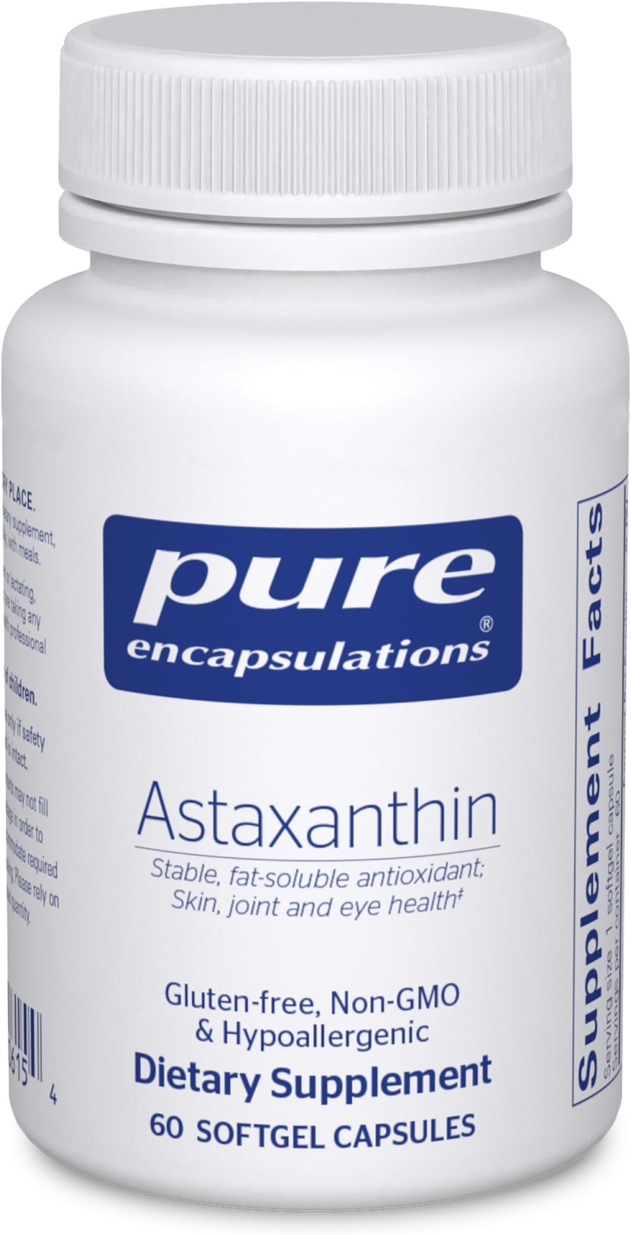 Pure Encapsulations Astaxanthin | Antioxidant Supplement for Joints, Skin and Eye Health, and Free Radicals* | 60 Softgel Capsules