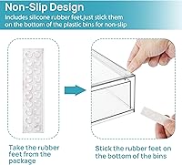 Vista 4 de Vtopmart - Juego de 6 cajones de almacenamiento apilables, contenedores organizadores de plástico transparente para suministros de baño, ideales