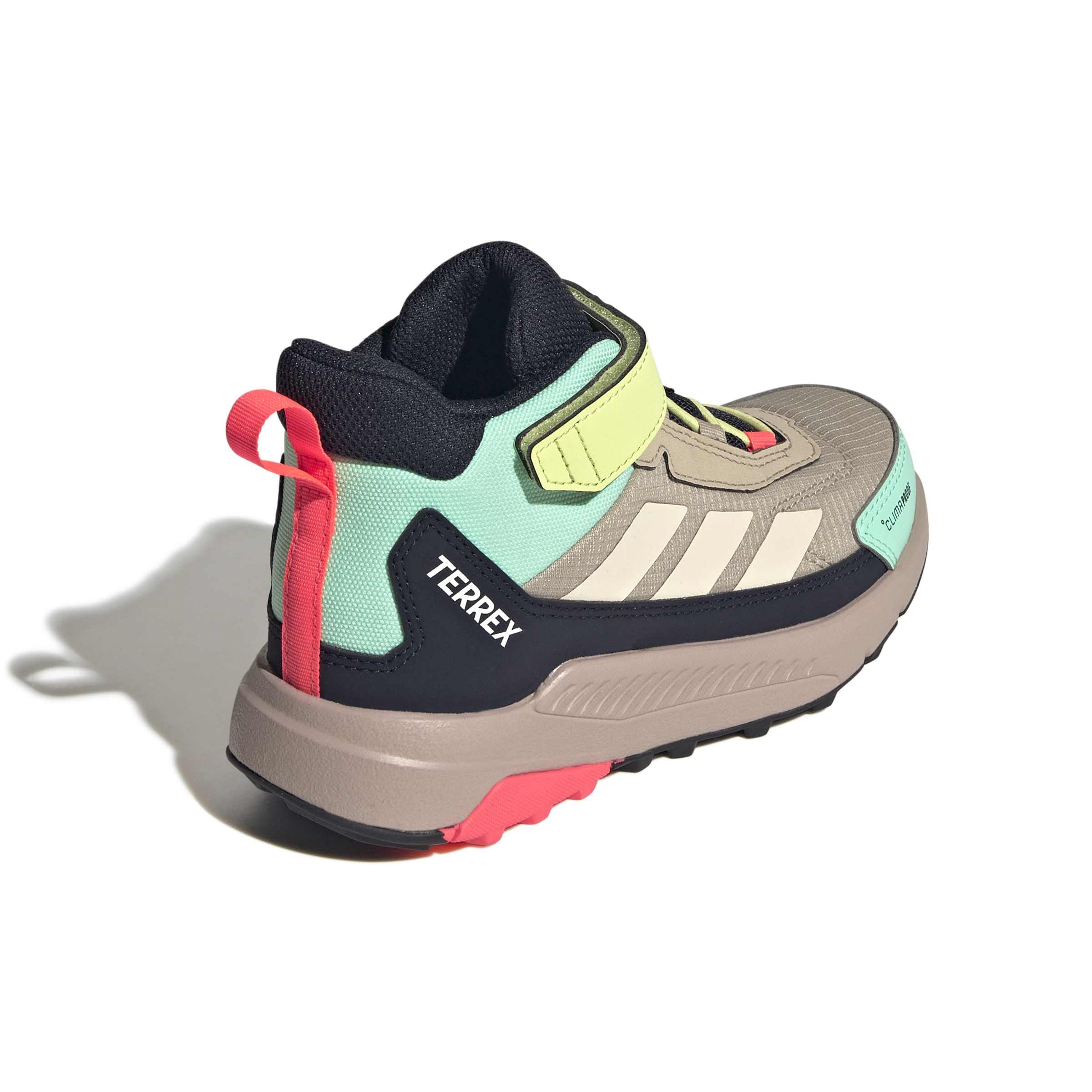 adidas Uniseks - dzieci Terrex Anylander Mid Climaproof Children Hiking Shoes, Khaki Three/wonder white/legend ink, 29 EU