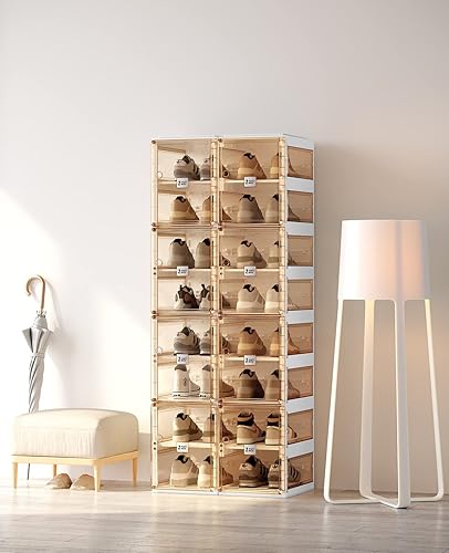 Miniatura 5 de ANTBOX Zapatero plegable, organizador de zapatos para armario, caja de almacenamiento de zapatos de plástico para entrada, sala de estar,